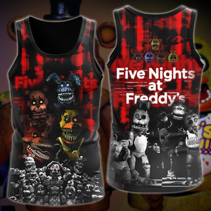 Five Nights At Freddy's Video Game 3D All Over Print T-shirt Tank Top Zip Hoodie Pullover Hoodie Hawaiian Shirt Beach Shorts Jogger Tank Top S 