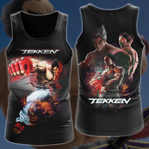 Tekken Kazuya Mishima Video Game 3D All Over Print T-shirt Tank Top Zip Hoodie Pullover Hoodie Hawaiian Shirt Beach Shorts Jogger Tank Top S 