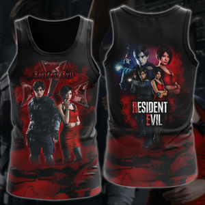 Resident Evil: Ada Wong & Leon Kennedy Video Game 3D All Over Printed T-shirt Tank Top Zip Hoodie Pullover Hoodie Hawaiian Shirt Beach Shorts Jogger Tank Top S 