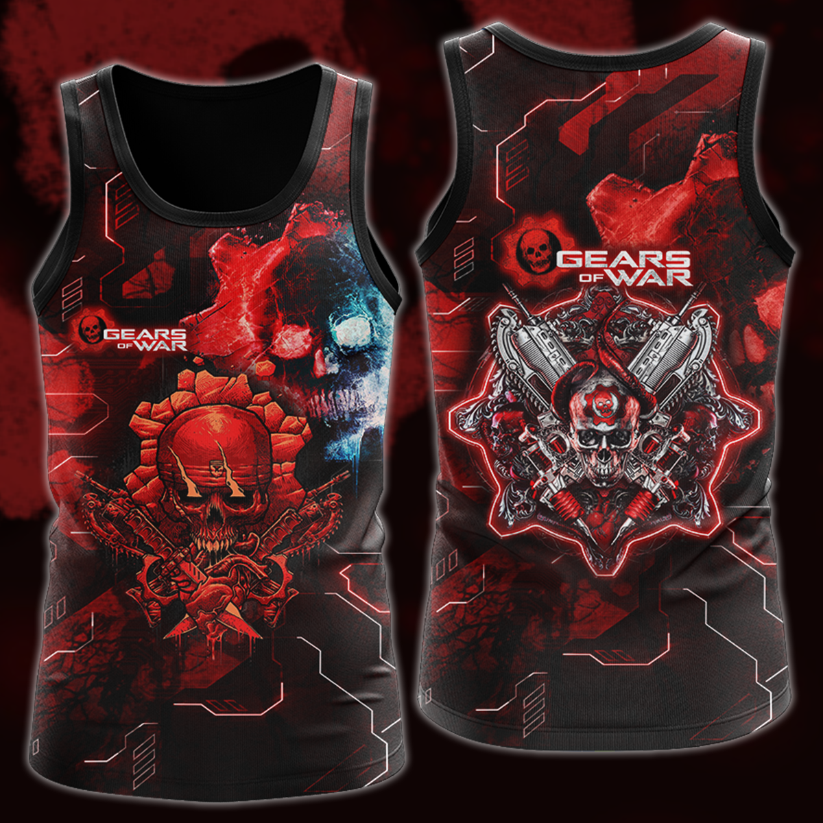 top gears of war Gears of War Video Game 3D All Over Printed T-shirt Tank Top Zip Hoodi –  MoveekBuddyShop