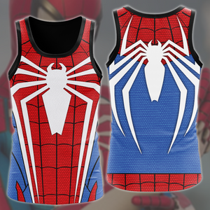 Spider-Man 2 Peter Parker Advanced Suit 2.0 Cosplay Video Game All Over Printed T-shirt Tank Top Zip Hoodie Pullover Hoodie Hawaiian Shirt Beach Shorts Joggers Tank Top S 