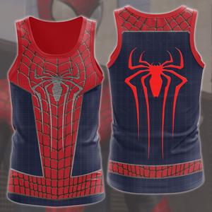Spider-Man 2 Amazing Suit 2 (Amazing Spider-Man 2 suit) Cosplay Video Game All Over Printed T-shirt Tank Top Zip Hoodie Pullover Hoodie Hawaiian Shirt Beach Shorts Joggers Tank Top S 