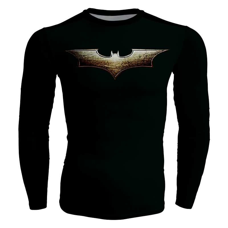 The Dark Night 2008 Batman Cosplay Long Sleeve Compression T-shirt   