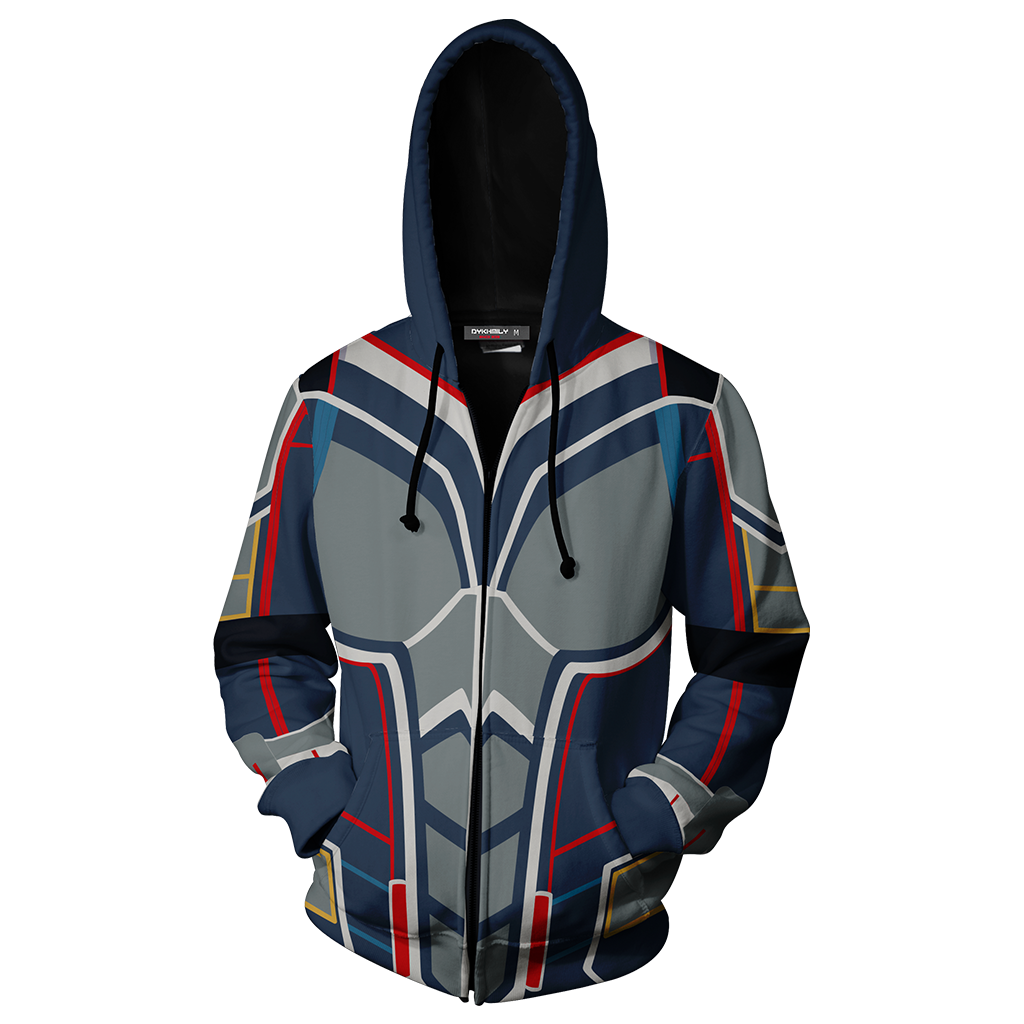 The Wasp (Janet Van Dyne) Cosplay Zip Up Hoodie Jacket   