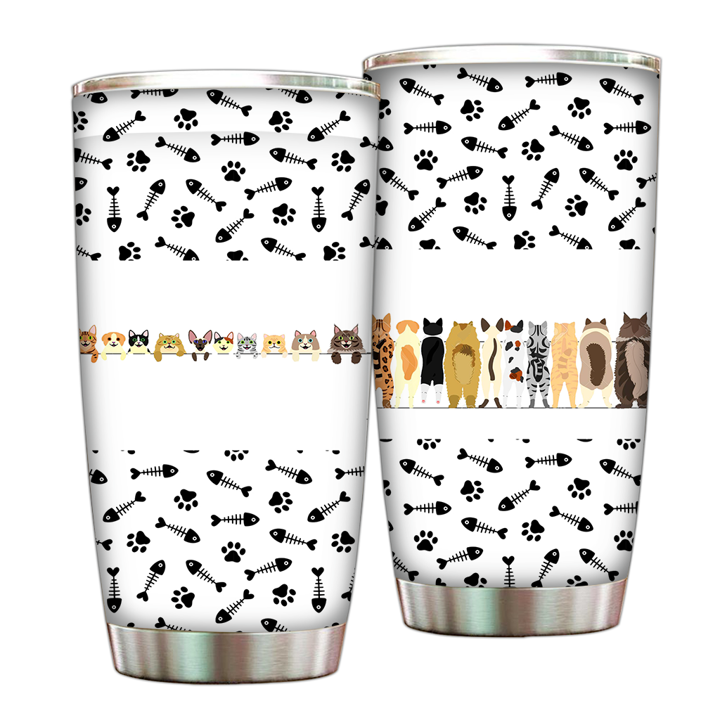 Cats And Their Backs Tumbler 20 Oz  