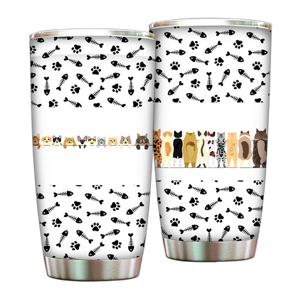 Cats And Their Backs Tumbler 20 Oz  