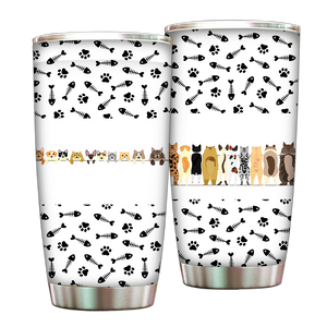 Cats And Their Backs Tumbler 20 Oz  