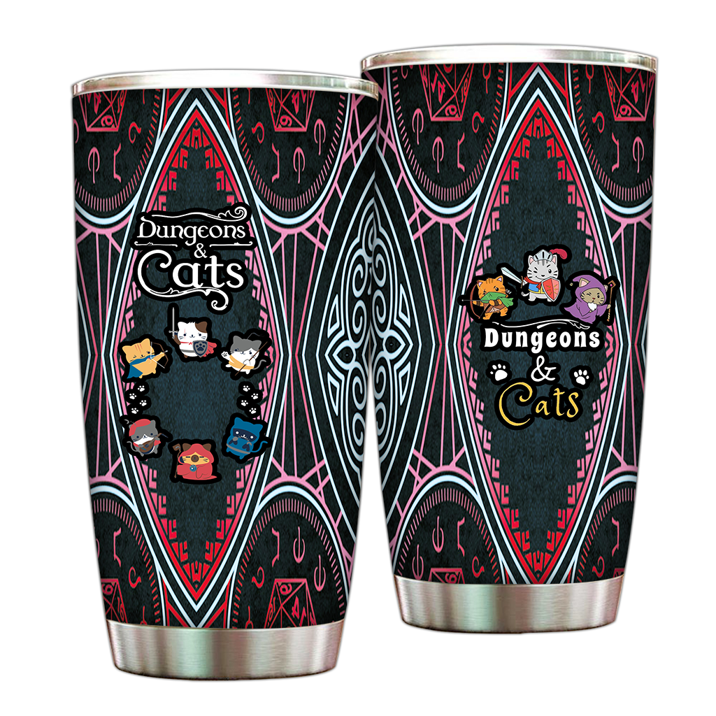 Dungeons And Cats Tumbler 20 Oz  