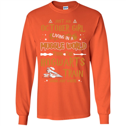 Harry Potter T-shirt Just An October Girl Living In A Muggle World   