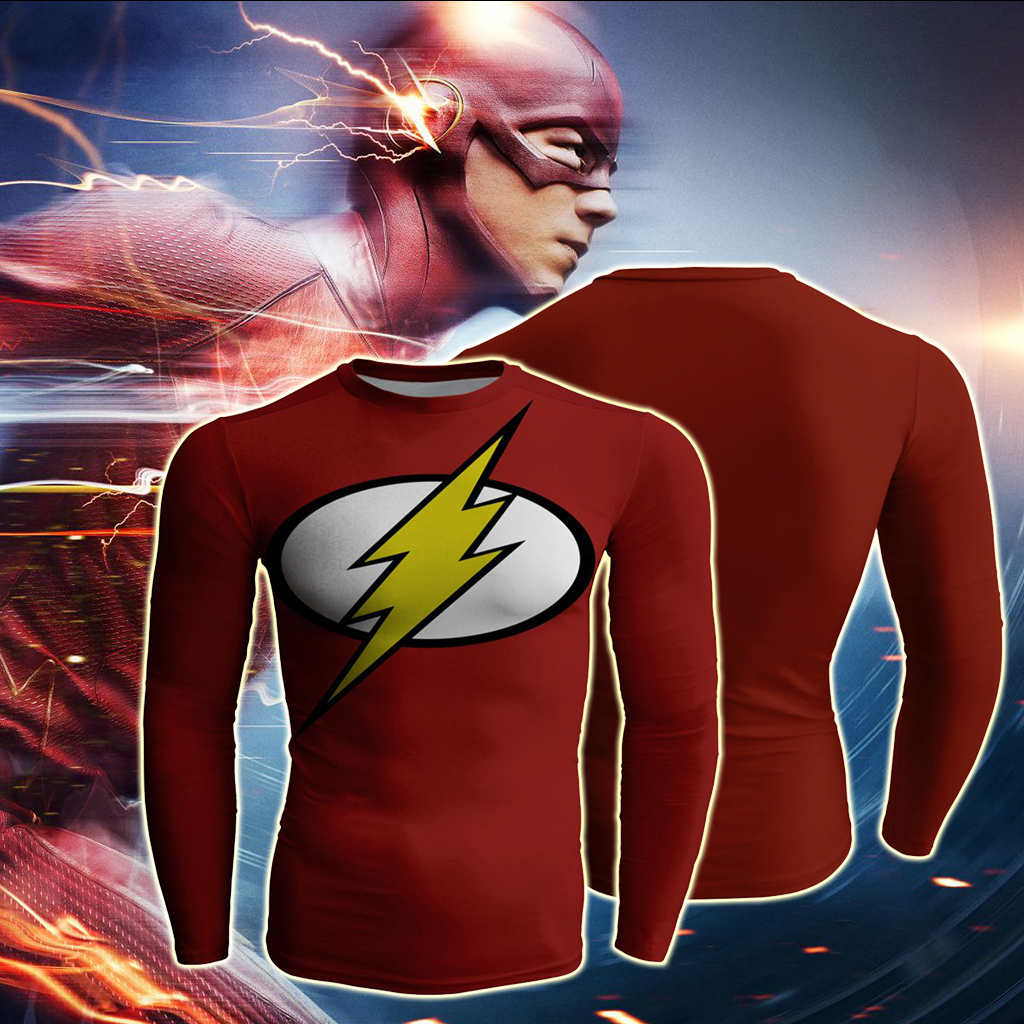 The Flashman Cosplay Long Sleeve Compression T-shirt US/EU XXS  