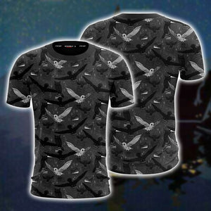 Hedwig Owl Seamless Harry Potter Unisex 3D T-shirt US/EU S (ASIAN L)  