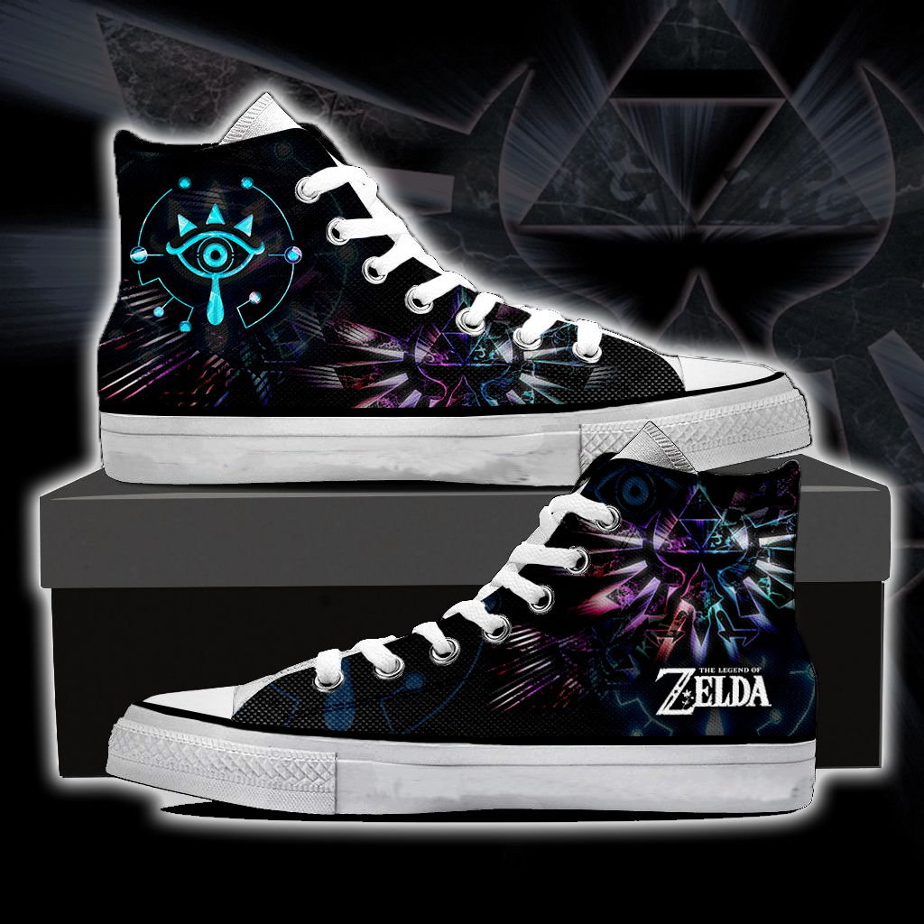 The Legend of Zelda - Breath of the Wild High Top Canvas Shoes White Men SIZE 36