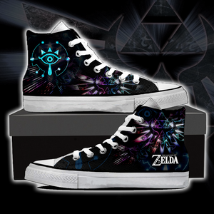 The Legend of Zelda - Breath of the Wild High Top Canvas Shoes White Men SIZE 36