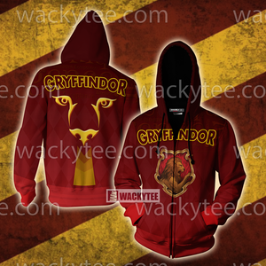 Gryffindor Let Deeds Reveal Your Heart New Unisex 3D T-shirt Zip Hoodie S 