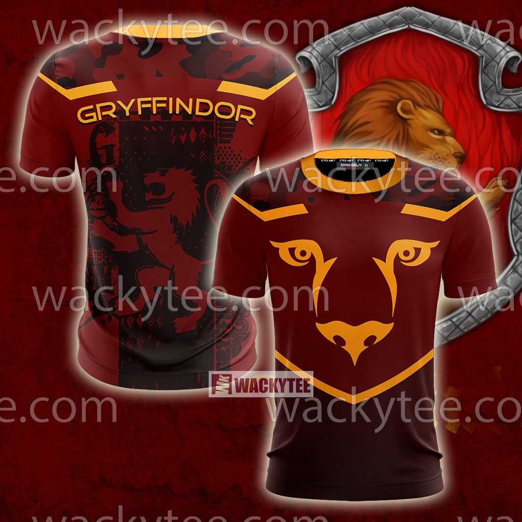 Gryffindor Let Deeds Reveal Your Heart Harry Potter 3D T-shirt   