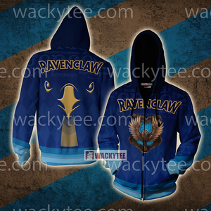 Ravenclaw The Doors Of Wisdom Are Never Shut New Unisex 3D T-shirt Zip Hoodie S 