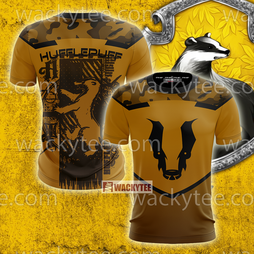 Hufflepuff My Honor Is My Loyalty Harry Potter 3D T-shirt   