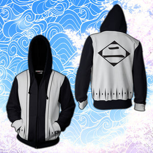 Bleach Soifon 2nd Division Cosplay Zip Up Hoodie Jacket XS  
