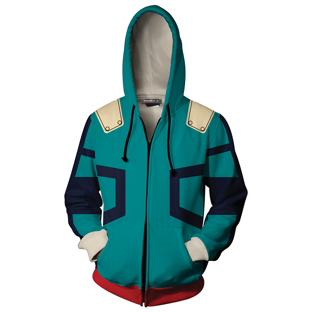 Boku No Hero Academia Izuku Midoriya Cosplay Zip Up Hoodie Jacket MoveekBuddyShop