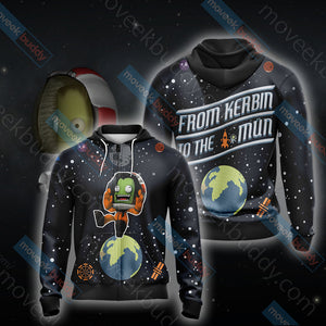 Kerbal Space Program New Unisex 3D T-shirt Zip Hoodie XS 