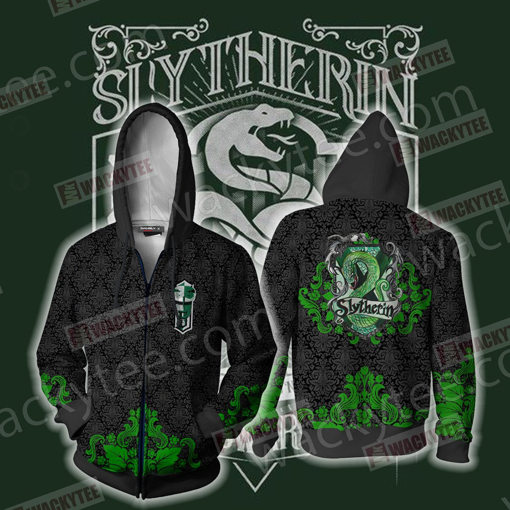 Cunning Like A Slytherin Harry Potter Wacky Style Zip Up Hoodie MoveekBuddyShop