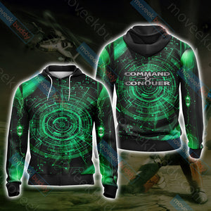 Command and Conquer Unisex 3D T-shirt Zip Hoodie XS 