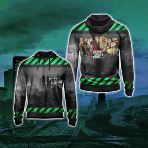 Grand Theft Auto V New Style Unisex 3D T-shirt Zip Hoodie XS 