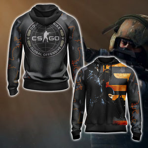 Counter-Strike New Look Unisex 3D T-shirt Zip Hoodie XS 