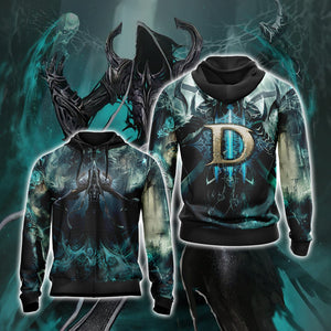 Diablo Diablo Reaper Of Souls New Unisex 3D T-shirt Zip Hoodie XS 