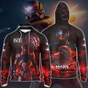 Mass Effect Video Game 3D All Over Printed T-shirt Tank Top Zip Hoodie Pullover Hoodie Hawaiian Shirt Beach Shorts Jogger Zip Hoodie S 