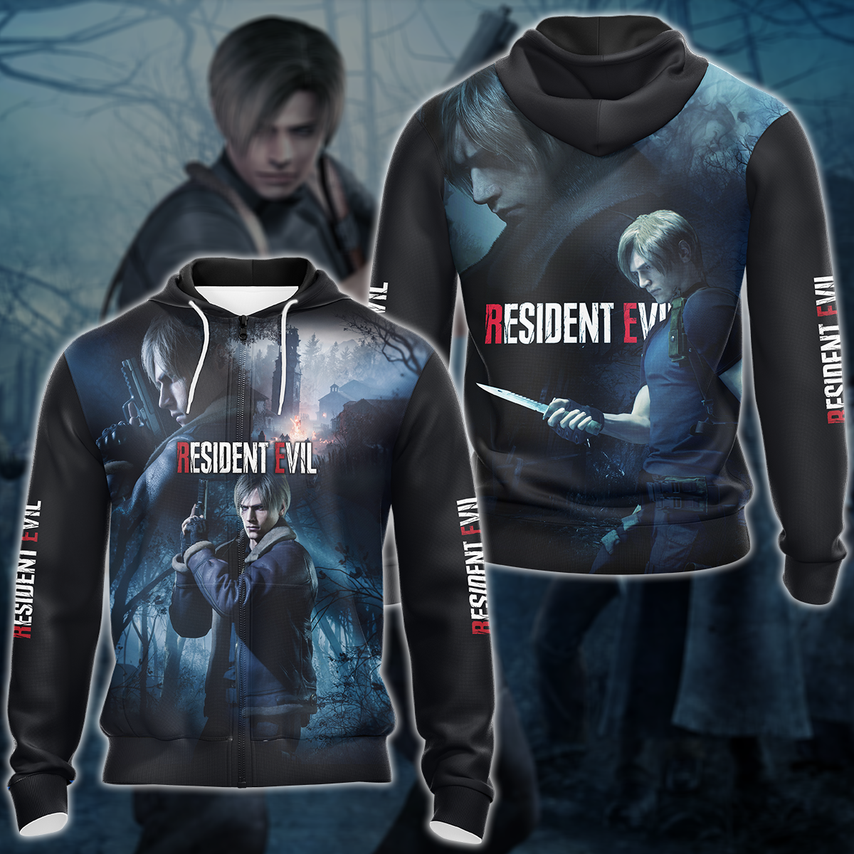 Resident Evil 4 Leon Kennedy Video Game 3D All Over Printed T shirt Ta MoveekBuddyShop