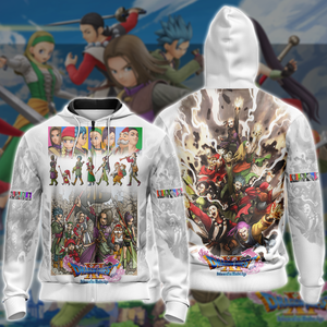 Dragon Quest XI Video Game 3D All Over Printed T-shirt Tank Top Zip Hoodie Pullover Hoodie Hawaiian Shirt Beach Shorts Jogger Zip Hoodie S 