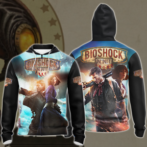Bioshock Infinite Video Game All Over Printed T-shirt Tank Top Zip Hoodie Pullover Hoodie Hawaiian Shirt Beach Shorts Joggers Zip Hoodie S 