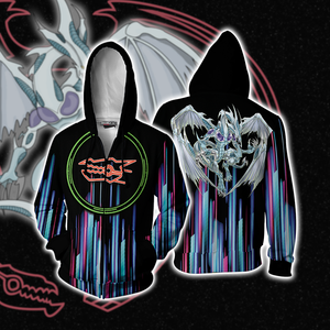 Yu-Gi-Oh! Stardust Dragon New 3D T-shirt Zip Hoodie XS 