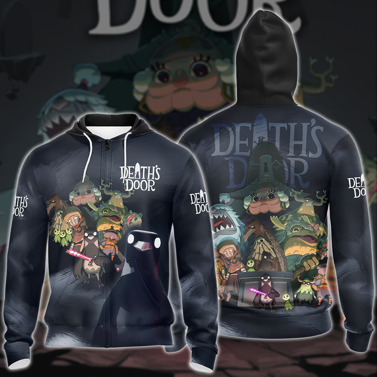 Death’s Door Video Game All-Over T-shirt Hoodie Tank Top Hawaiian Shirt Beach Shorts Joggers Zip Hoodie S 