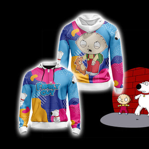 Family Guy Stewie Griffin Unisex 3D T-shirt Zip Hoodie XS 