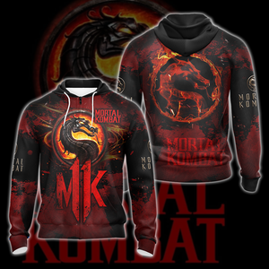 Mortal Kombat All Over Print T-shirt Tank Top Zip Hoodie Pullover Hoodie Hawaiian Shirt Zip Hoodie S 