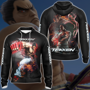 Tekken Kazuya Mishima Video Game 3D All Over Print T-shirt Tank Top Zip Hoodie Pullover Hoodie Hawaiian Shirt Beach Shorts Jogger Zip Hoodie S 