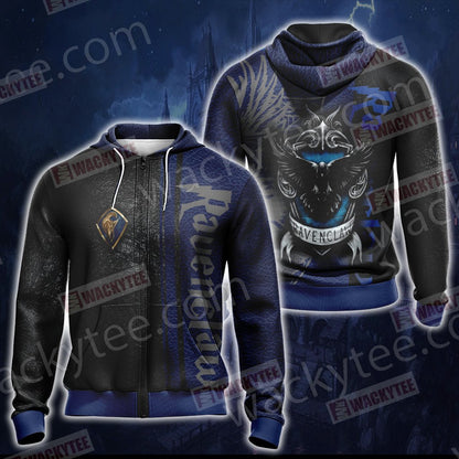 Harry Potter - Ravenclaw House Wacky Style New Unisex 3D T-shirt Zip Hoodie S 