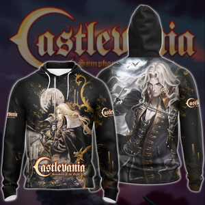 Castlevania: Symphony of the Night Video Game 3D All Over Printed T-shirt Tank Top Zip Hoodie Pullover Hoodie Hawaiian Shirt Beach Shorts Joggers Zip Hoodie S 