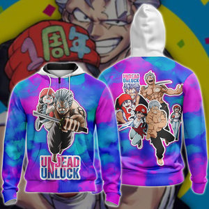 Undead Unluck Anime Manga 3D All Over Printed T-shirt Tank Top Zip Hoodie Pullover Hoodie Hawaiian Shirt Beach Shorts Jogger Zip Hoodie S 