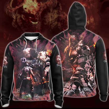 Demon's Souls Video Game 3D All Over Printed T-shirt Tank Top Zip Hoodie Pullover Hoodie Hawaiian Shirt Beach Shorts Jogger Zip Hoodie S 