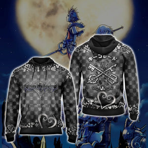 Kingdom Hearts - Keyblade Unisex 3D T-shirt Zip Hoodie XS 