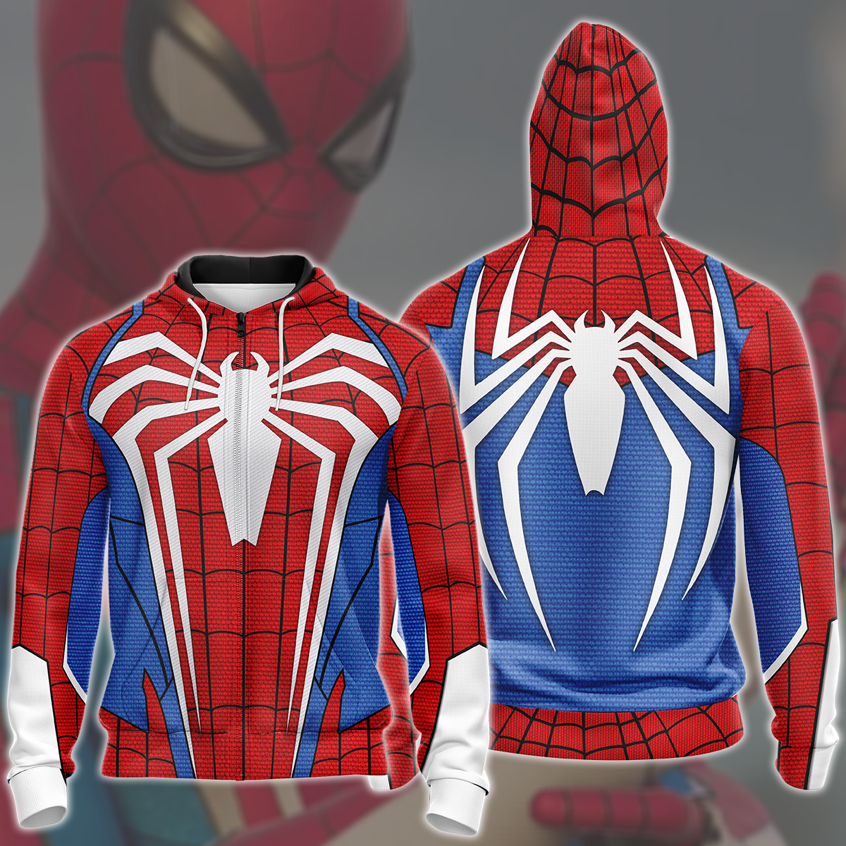 Spider-Man 2 Peter Parker Advanced Suit 2.0 Cosplay Video Game All Over Printed T-shirt Tank Top Zip Hoodie Pullover Hoodie Hawaiian Shirt Beach Shorts Joggers Zip Hoodie S 