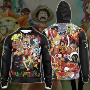 One Piece Straw Hat Pirates Anime Manga 3D All Over Print T-shirt Tank Top Zip Hoodie Pullover Hoodie Hawaiian Shirt Beach Shorts Jogger Zip Hoodie S 
