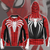 Spider-Man 2 Peter Parker Advanced Suit 2.0 Red & Black Cosplay Video Game All Over Printed T-shirt Tank Top Zip Hoodie Pullover Hoodie Hawaiian Shirt Beach Shorts Joggers Zip Hoodie S 