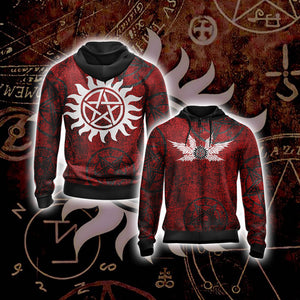 Supernatural - Logo New Style Unisex 3D T-shirt Zip Hoodie XS 