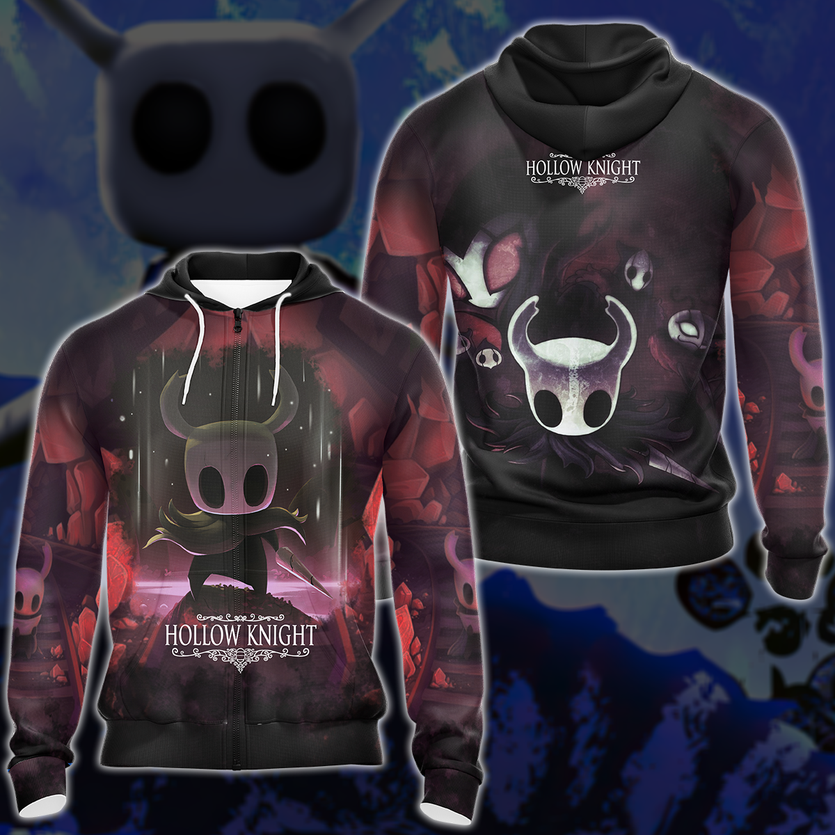 Hollow Knight Video Game 3D All Over Printed T-shirt Tank Top Zip Hoodie Pullover Hoodie Hawaiian Shirt Beach Shorts Jogger Zip Hoodie S 