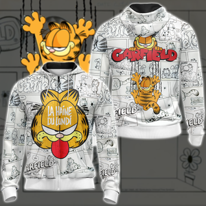 Garfield Unisex 3D T-shirt Zip Hoodie S 