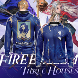 Fire Emblem - The Blue Lions Unisex 3D T-shirt Zip Hoodie XS 